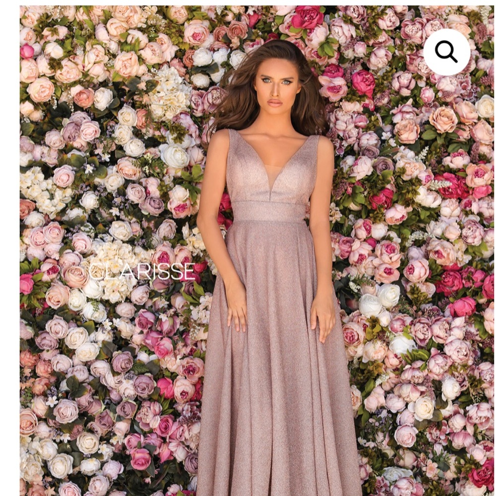 Prom Dress by Clarisse size 14 Rose Gold